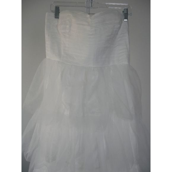 Lulu's White Tulle Pleated Strapless Maxi Dress XL - Picture 4 of 11